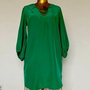 Kelly Green Bell Sleeve Vintage Midi